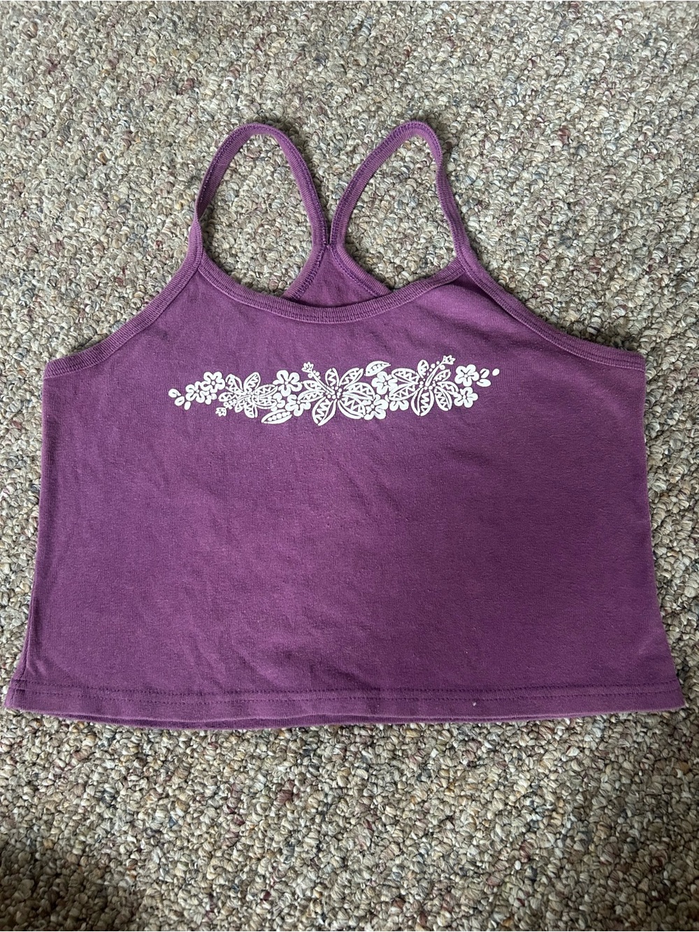 Vintage 90s Hawaiian Graphic Crop Tank Top
